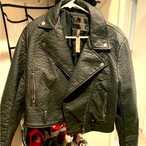 victoria secret beautiful leather jacket! size M